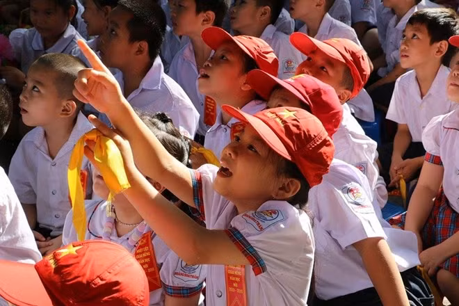 Rạng rỡ trong Lễ khai giảng năm học mới.