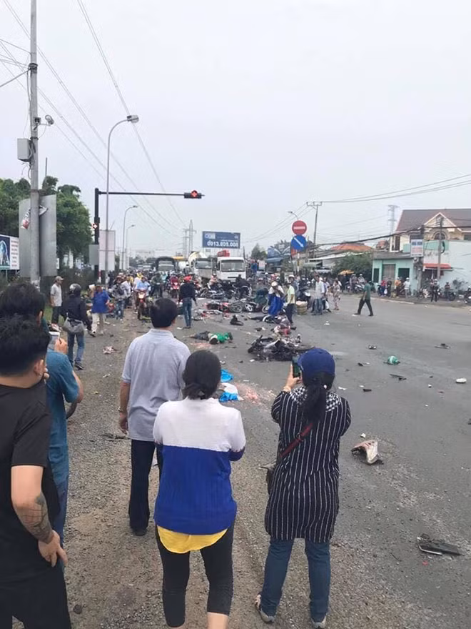 Hiện trường vụ TNGT (ảnh CTV)