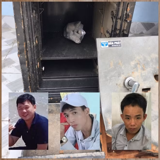 Ba đối tượng và chiếc két sắt bị phá hỏng