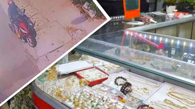 Tiệm vàng bị cướp và nhân dạng nghi can gây án