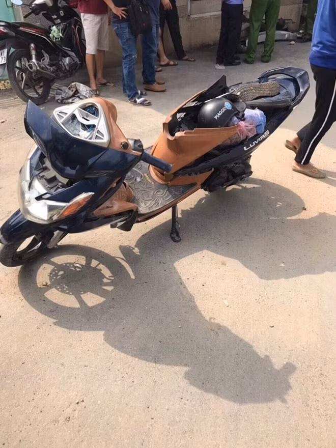 Xe của đối tượng bị hư hỏng nặng