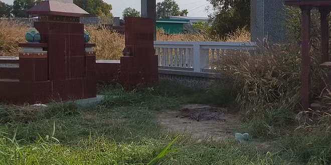 Nơi phát hiện những đoạn xương người bị đốt