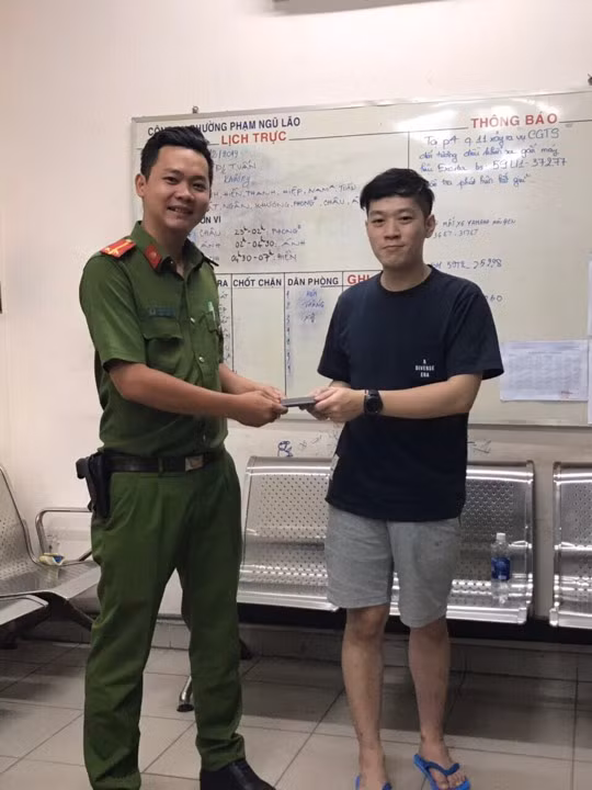 Tài sản được trao trả cho du khách