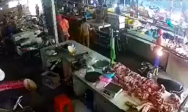 Vụ án mạng xảy ra tại khu chợ.