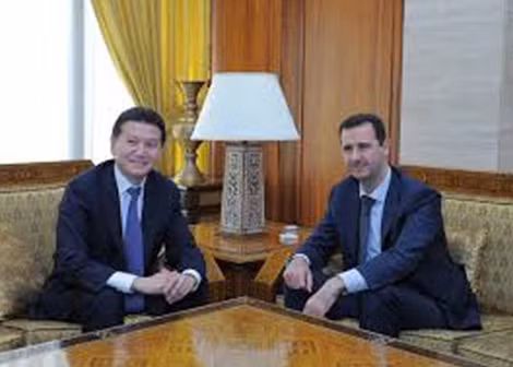 Kirsan Ilyumzhinov hội đàm với Tổng thống Syria Bashar al-Assad, năm 2012.