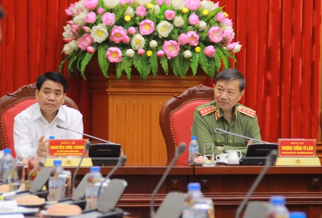 Buổi làm việc giữa lãnh đạo Bộ Công an, lãnh đạo UBND TP. Hà Nội với các đơn vị chức năng về công tác PCCC