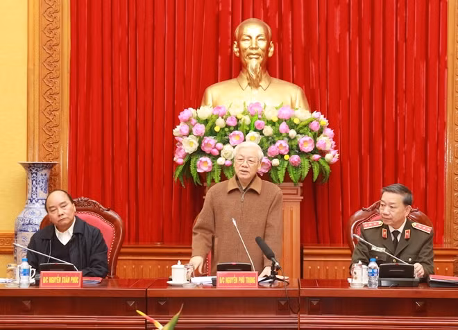 Tổng Bí thư, Chủ tịch nước Nguyễn Phú Trọng phát biểu chỉ đạo tại hội nghị