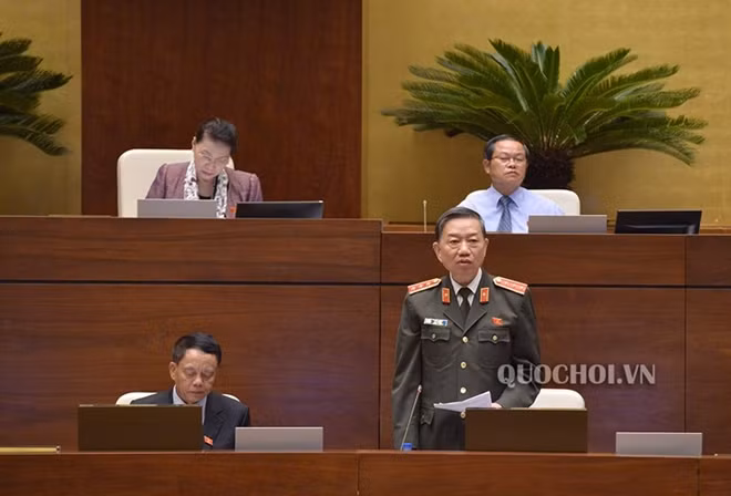 Bộ trưởng Tô Lâm phát biểu giải trình thêm trước Quốc hội