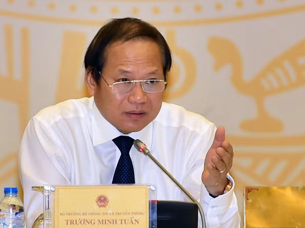 Bộ trưởng Trương Minh Tuấn phát biểu tại buổi họp báo Bộ trưởng Trương Minh Tuấn phát biểu tại buổi họp báo