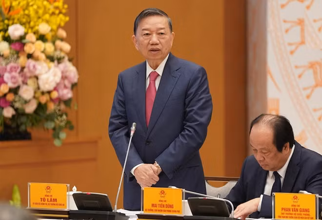 Bộ trưởng Tô Lâm phát biểu tại hội nghị.