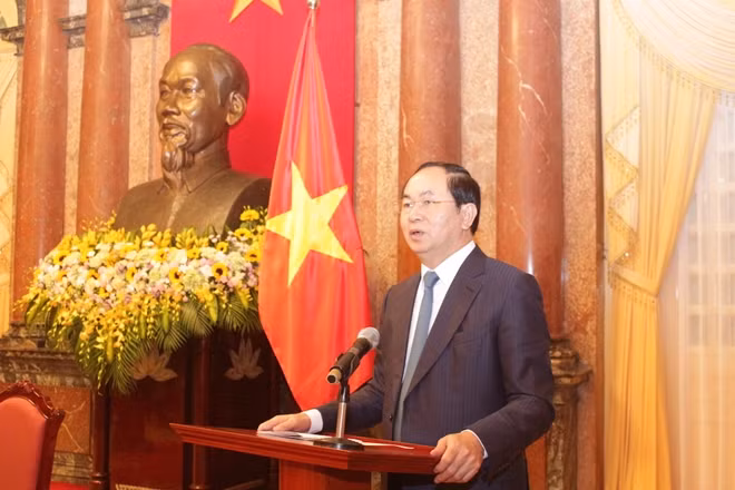 Chủ tịch nước Trần Đại Quang phát biểu tại buổi gặp mặt