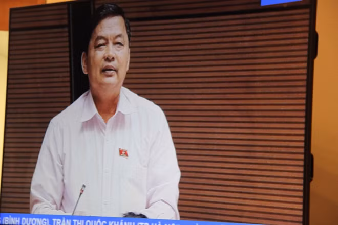ĐBQH Dương Văn Thống thảo luận tại hội trường