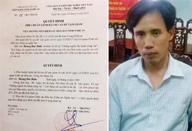Đối tượng phản động Hoàng Đức Bình bị bắt giữ ngày 15-5