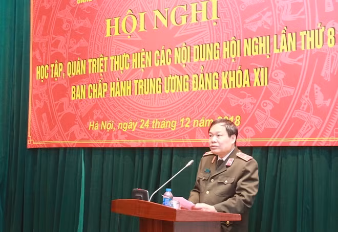 Thiếu tướng Đào Gia Bảo phát biểu khai mạc hội nghị