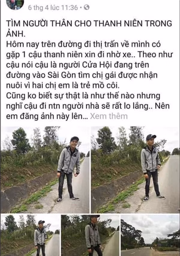 Thông tin về đối tượng trên mạng xã hội trước đó