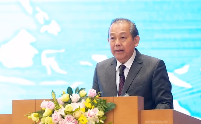Phó Thủ tướng Trương Hoà Bình phát biểu tại hội nghị.