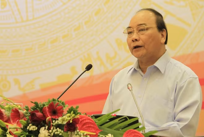 Thủ tướng Nguyễn Xuân Phúc phát biểu chi đạo hội nghị