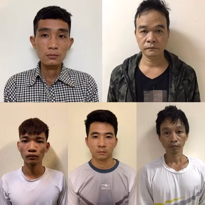 Các đối tượng bị tạm giữ