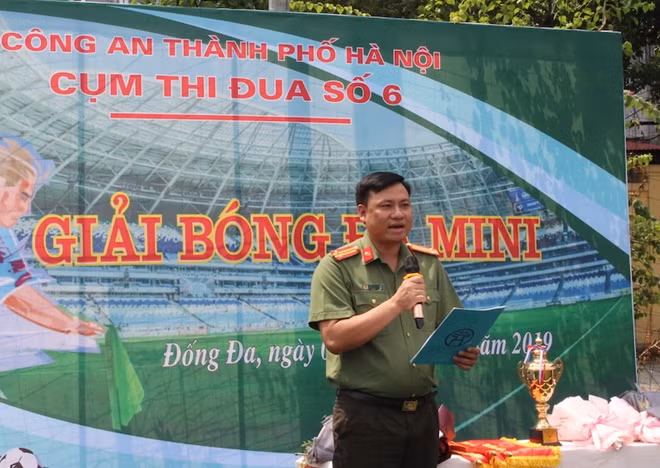Trung tá Nguyễn Tiến Đạt phát biểu bế mạc, tổng kết giải đấu