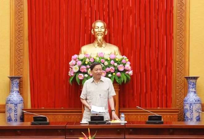 Bộ trưởng Tô Lâm phát biểu tại cuộc họp