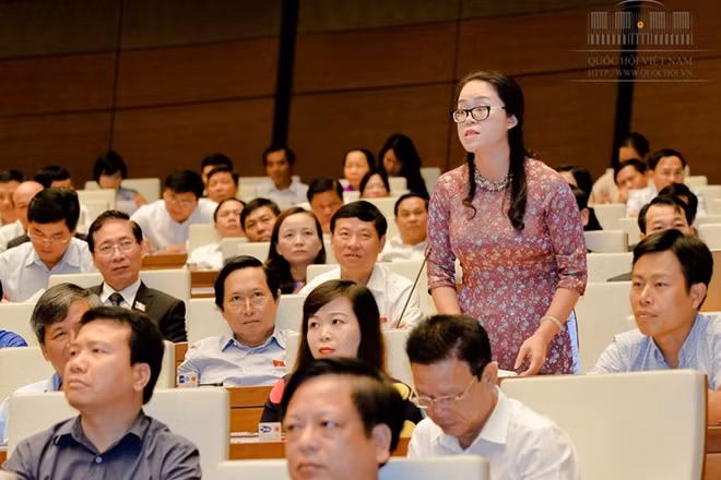 Đại biểu Dương Minh Ánh trong phiên chất vấn sáng nay
