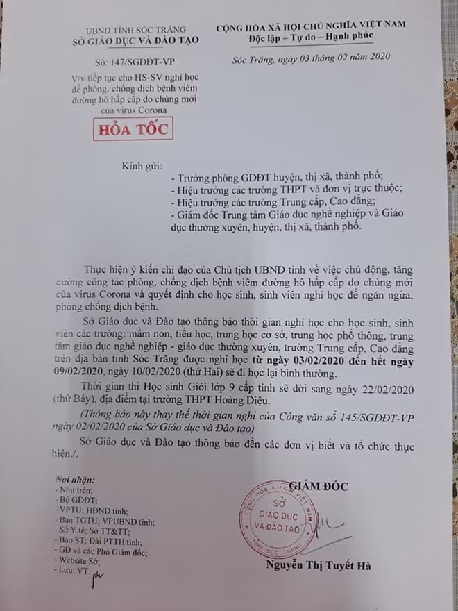 Văn bản thật của Sở GD&ĐT Sóc Trăng.