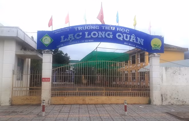 Trường Tiểu học Lạc Long Quân, nơi em Đoàn đang học lớp 4.