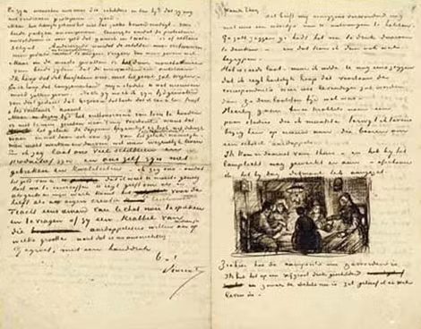 Bức thư của Van Gogh gửi cho em trai Theo Van Gogh, ngày 9-4-1885.