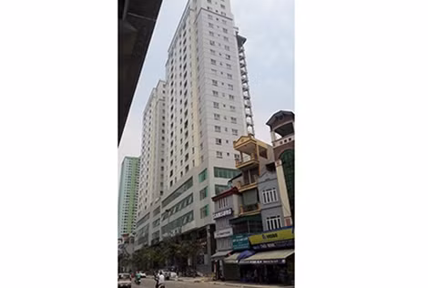 Chung cư số 7 Trần Phú (Hà Đông) vừa bị các cơ quan chức năng phạt hành chính 80 triệu đồng vì không đảm bảo an toàn PCCC.
