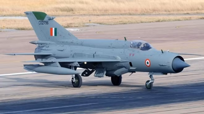 Máy bay chiến đấu "bò rừng" MiG-21 của Không quân Ấn Độ. Ảnh: Times of India