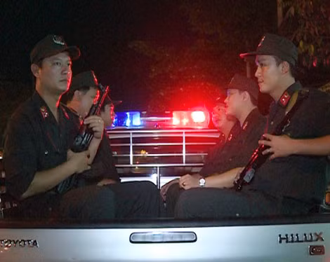 Lực lượng CSHS Đặc nhiệm Công an TP Cần Thơ lên đường làm nhiệm vụ.