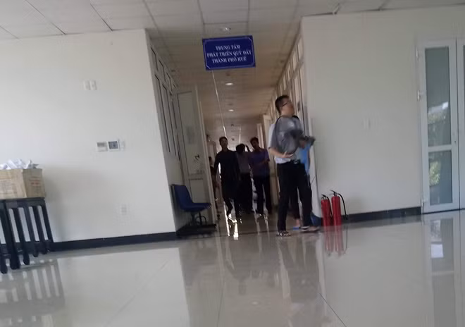 Trung tâm Phát triển quỹ đất TP Huế, nơi xảy ra vụ cháy do chập điện.