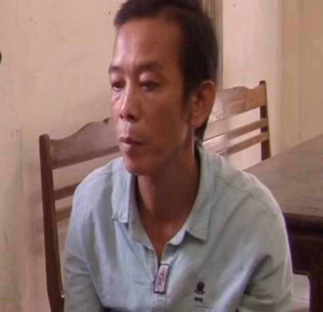 Đối tượng Vũ lúc bị bắt tại Cơ quan công an.