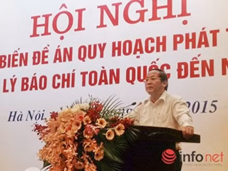 Thứ trưởng Bộ TT&TT Trương Minh Tuấn công bố nội dung Quy hoạch báo chí.