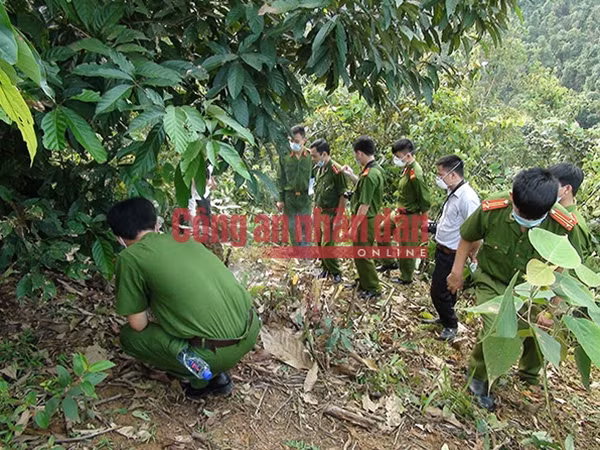 Hiện trường nơi tử thi nằm.
