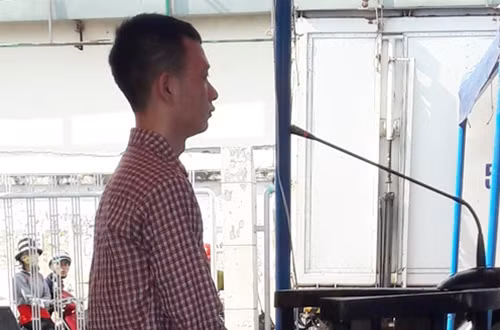 Bị cáo Đoàn tại phiên xử.