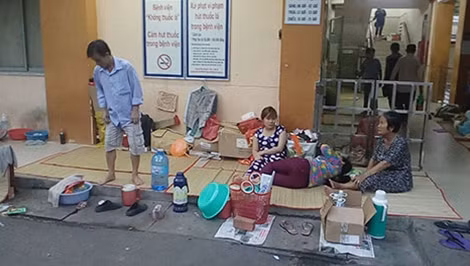 Một góc Bệnh viện Ung Bướu TP Hồ Chí Minh.