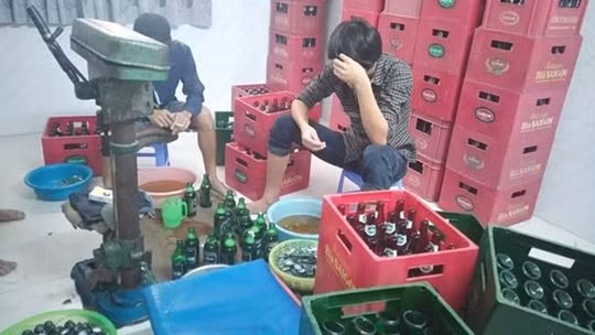 Số lượng lớn bia giải bị công an Đức Hòa phát hiện