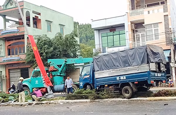 Hiện trường vụ tai nạn.