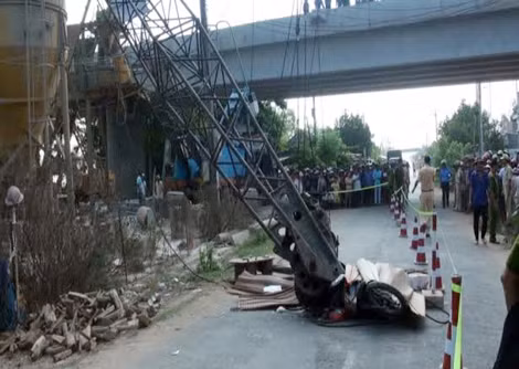 Hiện trường vụ tai nạn.