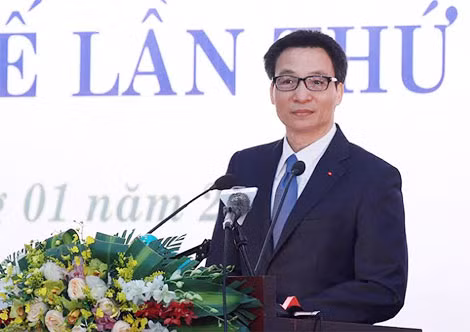 Phó Thủ tướng Vũ Đức Đam phát biểu chỉ đạo tại hội nghị.