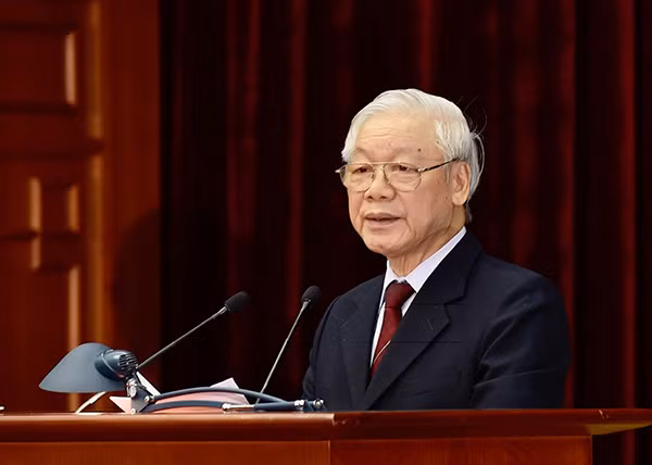 Tổng Bí thư, Chủ tịch nước Nguyễn Phú Trọng phát biểu bế mạc Hội nghị.