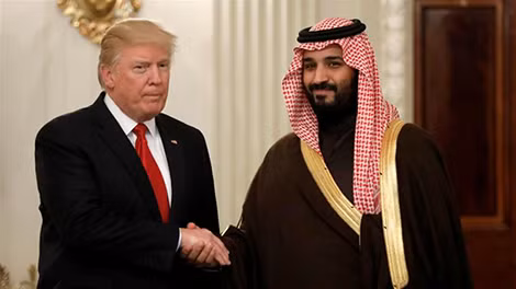 Tổng thống Mỹ Donald Trump tiếp đón Thái tử Mohammed bin Salman. Tổng thống Mỹ Donald Trump tiếp đón Thái tử Mohammed bin Salman.