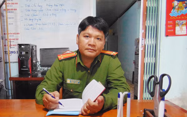 Trung tá Nguyễn Công Khai - Trưởng Công an thị trấn Thới Bình, huyện Thới Bình, Cà Mau.
