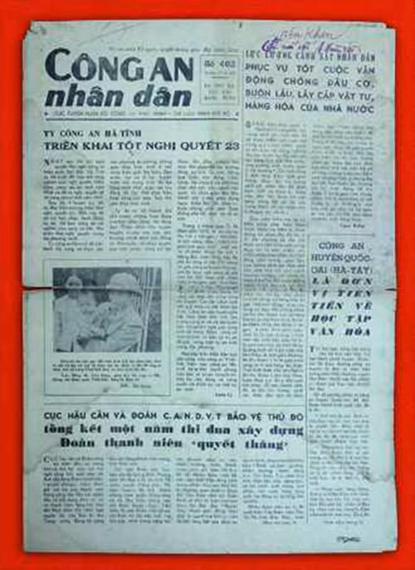 Bút tích của Chủ tịch Hồ Chí Minh trên Báo CAND.