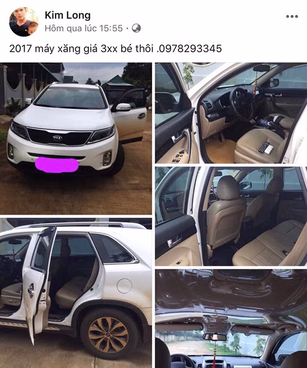 Một số xe của anh H. bị mất được rao bán trên mạng.