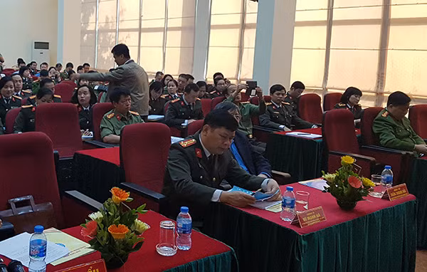Cán bộ, học viên Công đoàn CAND tham gia tập huấn.