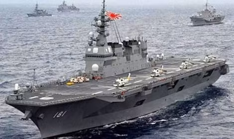 Tàu chở trực thăng Izumo của Nhật Bản.