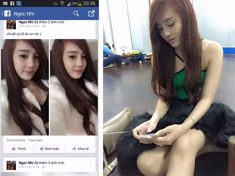 "Má mì" Nguyễn Thị Mai Thi tung ảnh xinh đẹp như hotgirl trên trang facebook có tên "Ngoc Nhi".