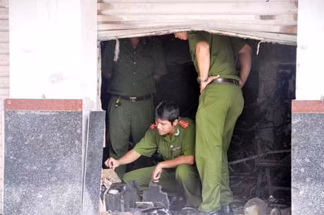 Hiện trường vụ cháy.